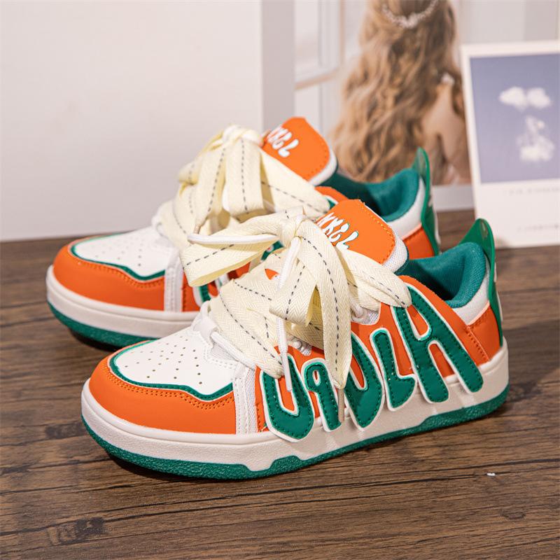 Женская обувь Мужская классическая хип-хоп обувь Y2K для скейтбординга Модные кроссовки Letters Bread для пар Студенты Спорт на открытом воздухе Повседневная обувь