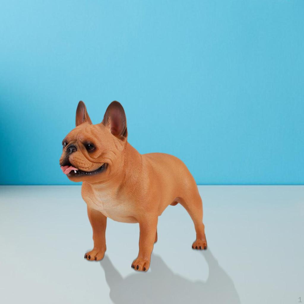 Dog Statue Figurine Lifelike Animal Collectible Desk Figure Puppy Sculpture Simulation Model