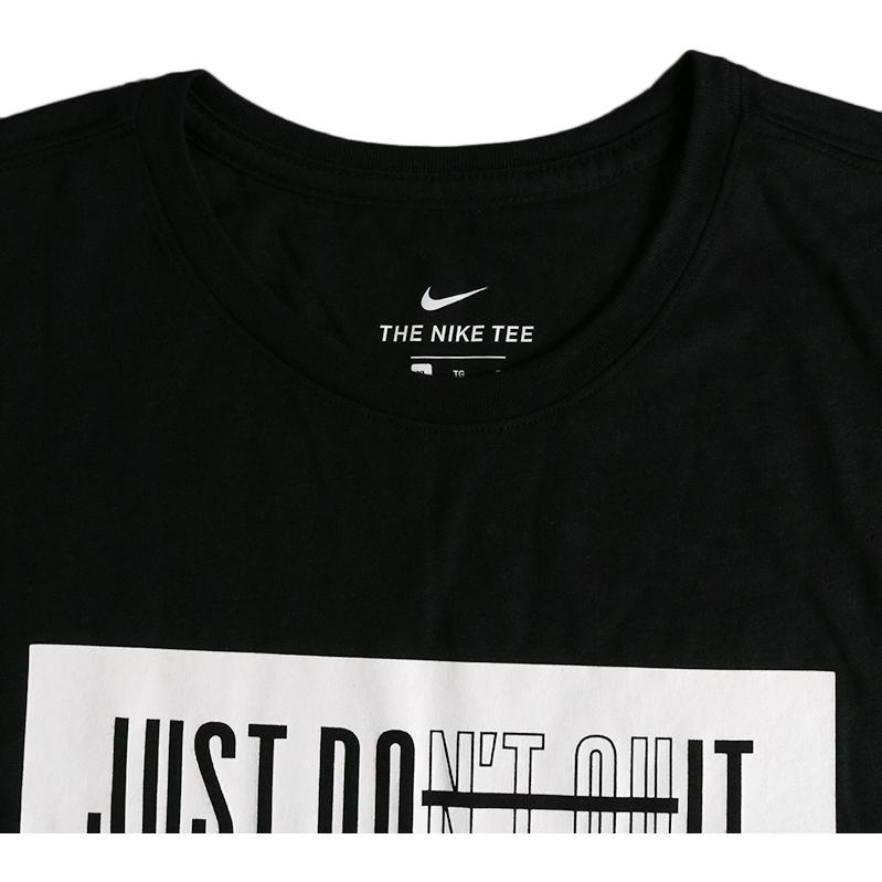 Nike Круглый вырез, стандартный крой, однотонная вышитая эмблема, короткий рукав, футболка для мужчин, черная 923543-010