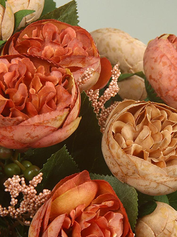 4 связки 28 см Снежинка Чайная роза Букет искусственных цветов Цветочный орнамент Цветочная композиция Украшение для домашнего свадебного декора