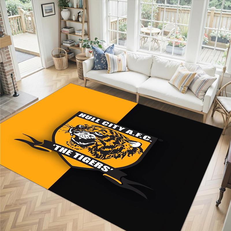 Hull FC Design Crystal Velvet Carpet Cozy Non?Slip Printed Rug For Bedroom Living Room Entrance