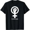 Женская футболка сопротивления Чикаго 'Resist Persist March Fist'