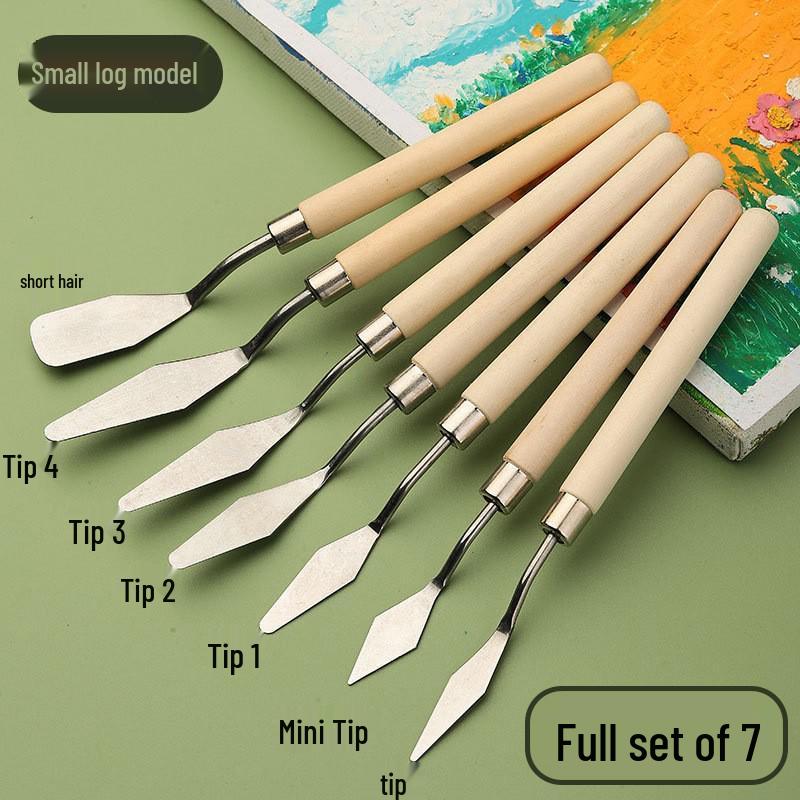 Oil Painting Palette and Spatula Set: Knife Set for Acrylic, Gouache, and Pigment