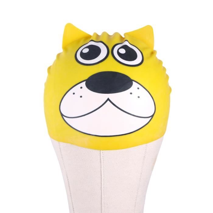 Kids Unisex Waterproof Silicone Cartoon Swimming Cap Bear Hat for Boys Girls - Yellow (6) PIECE DETACHEE PISCINE