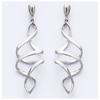 [K1370] - Silver 'Choréographie' Silver Earrings (rhodium-plated) - 42x15 Mm