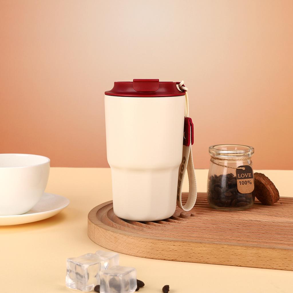 Новая восьмиугольная кофейная чашка из нержавеющей стали с двойным слоем вакуума будет перевозить сопровождающую чашку веревочную машину