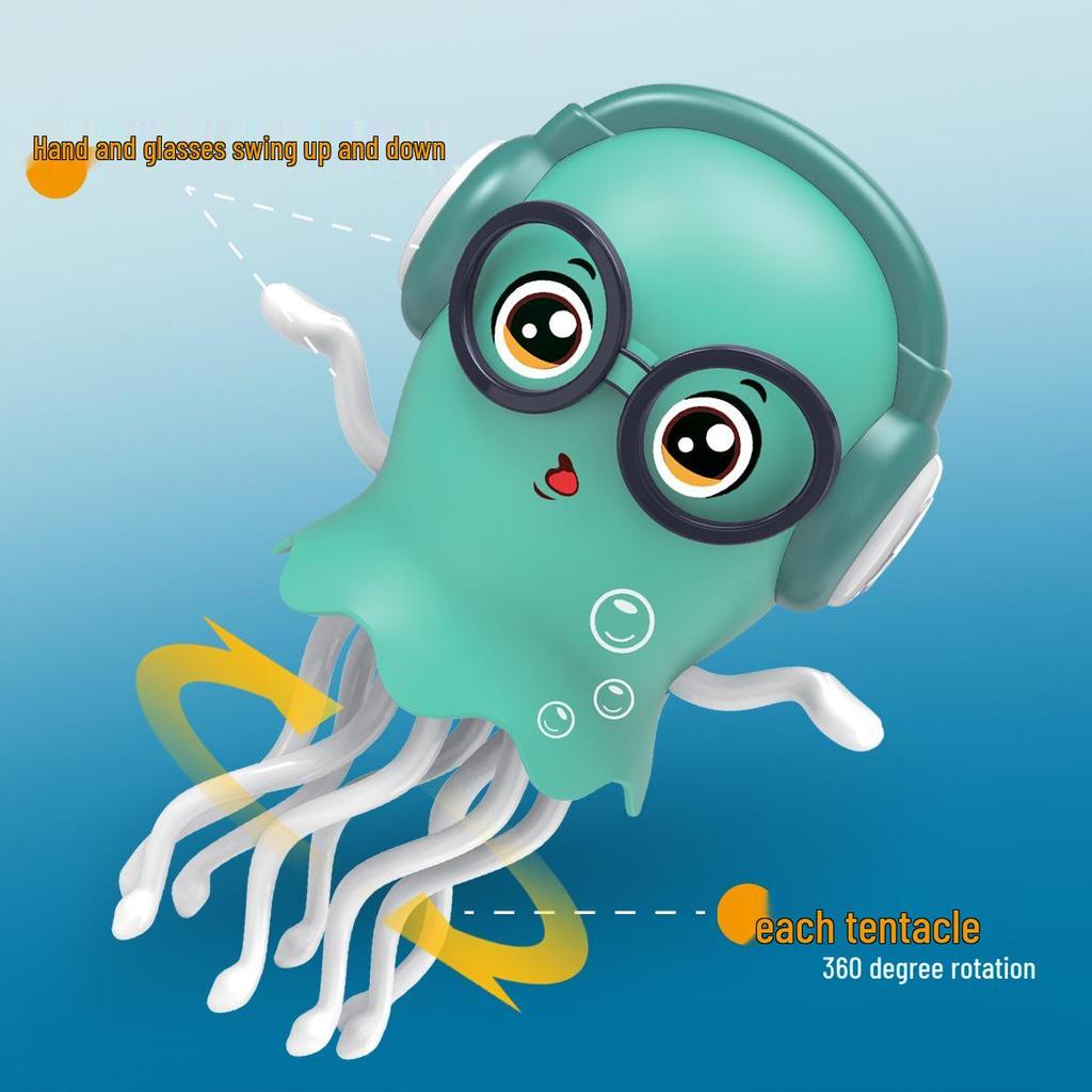 Jellyfish Light-Up Dancing Octopus: Musical, Glasses-Wearing, Electric Induction Toy