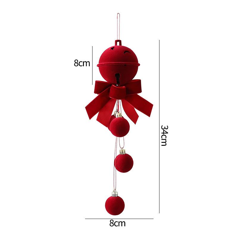Christmas Bell Hanging Decoration Doorbell Christmas Party Hanging Decoration Creative Glitter Christmas Tree Keychain Pendent