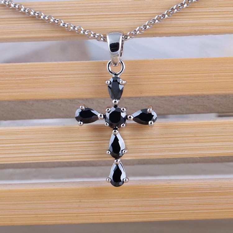 Классический кулон-крест для мужчин и женщин, модное ожерелье, ювелирное изделие, высококачественное ожерелье из циркония