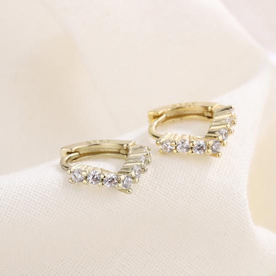 1 пара серег-колец для женщин, медные серьги с позолотой 14 карат, гипоаллергенные серьги-кольца с кубическим цирконием, женские