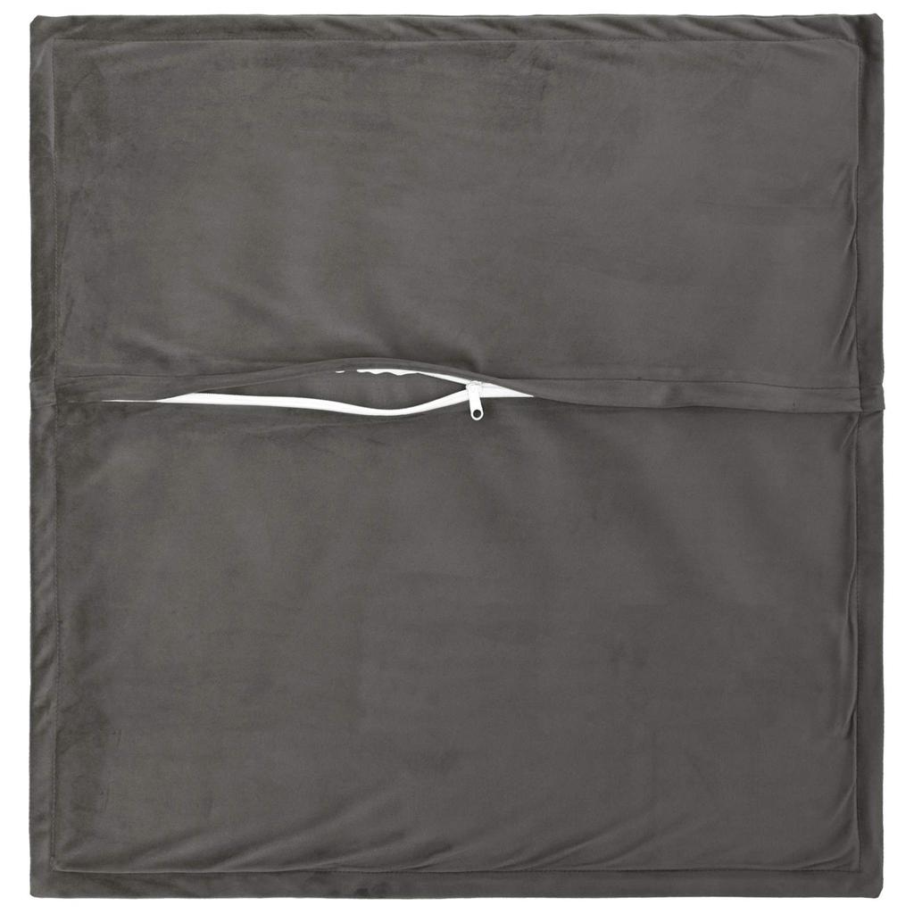 Cushion Cover 2 pcs HOUTEN Dark Grey 65 x 65 cm Velvet