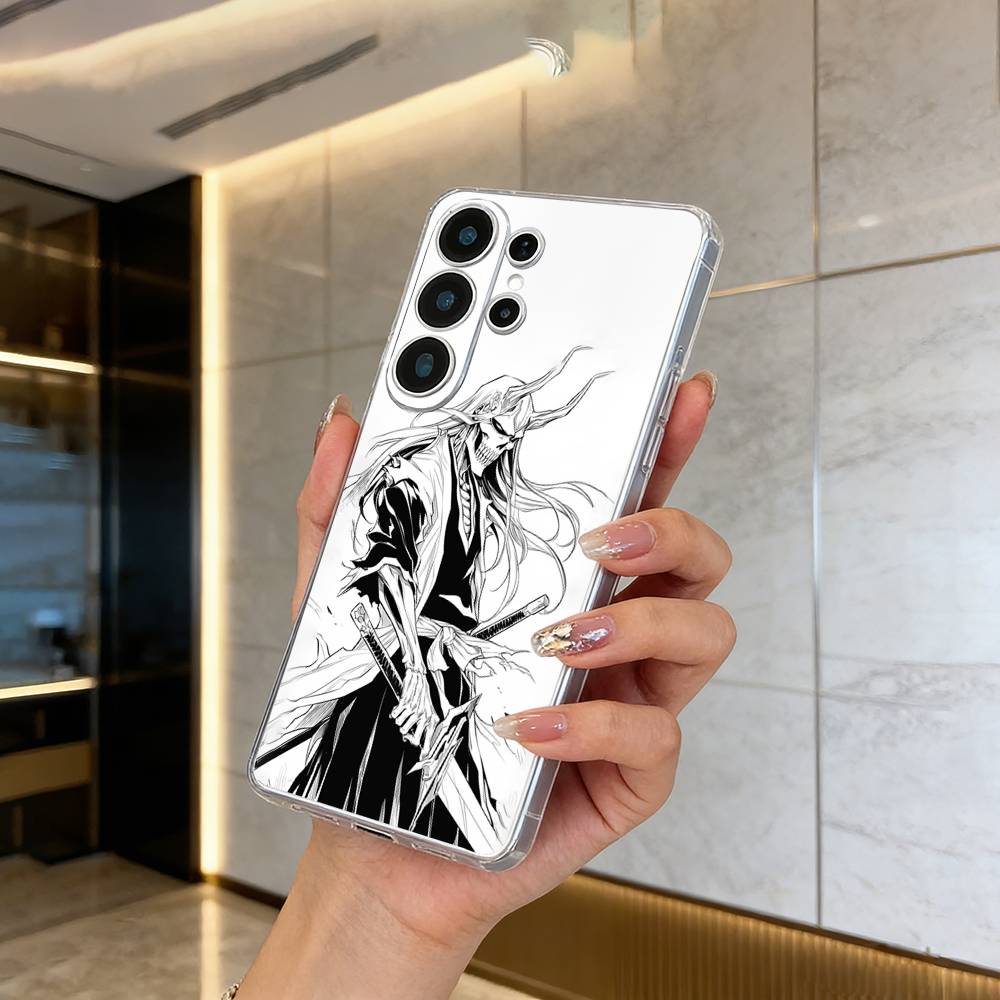 Горячий аниме-чехол B-L-E-A-C-H для телефонов Samsung S25, S24, S21, S22, S23, S30, Ultra, S20, Plus, Fe, Lite, прозрачная крышка
