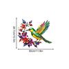 Bloom Hummingbird Metal Wall Art with Flower Garden Sign,Iron Sculpture Indoor Outdoor Wall Decor,  for Patio,Garden and Fence Art Decor