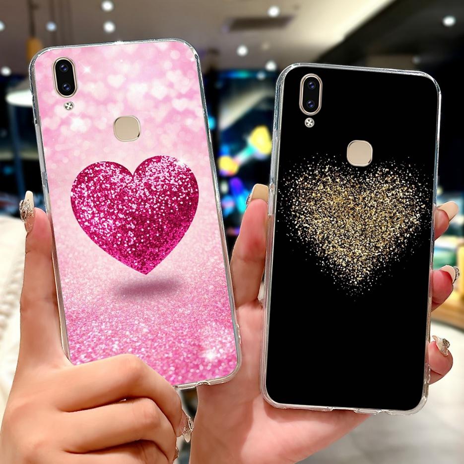 Чехол для Vivo V9 Youth 1727 1726 Милый Чехол с Рисунком Сердечка Мягкий Тонкий Чехол для Телефона Для Vivo Y85 Y89 V 9 Youth VivoV9 6GB Fundas