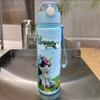 700ml Cute & Durable Cartoon Space Cup with Hand-held Ring BPA-Free High Temperature Resistant Portable Outdoor Water Bottle