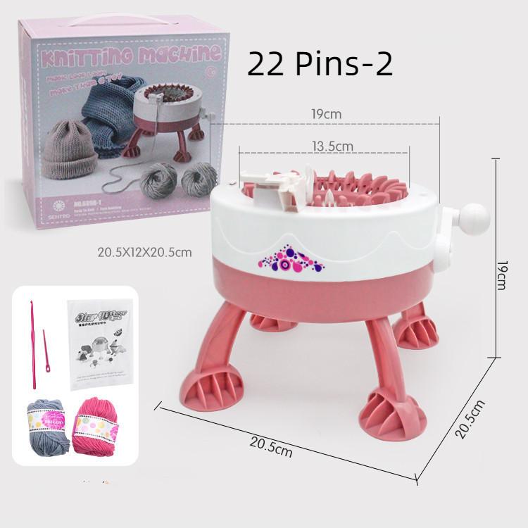 22/32/40 Needles Smart Weaving Round Loom,Knitting Board Rotating Double Knit,Loom Machine Kit for Adults/Kids DIY Knit Scarf Hat Sock