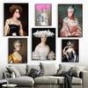 Elegant Lady Bubblegum Art Print Classical Oil Painting Canvas Prints Retro Woman Portrait Canvas Painting Renaissance Art Decor