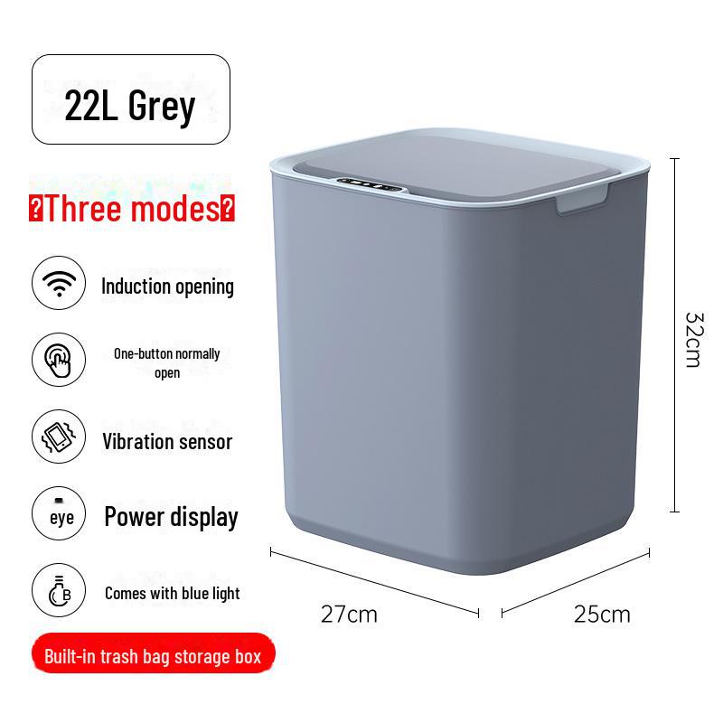 «Умный автоматический индукционный мусорный бак с крышкой для дома, офиса и общежития»