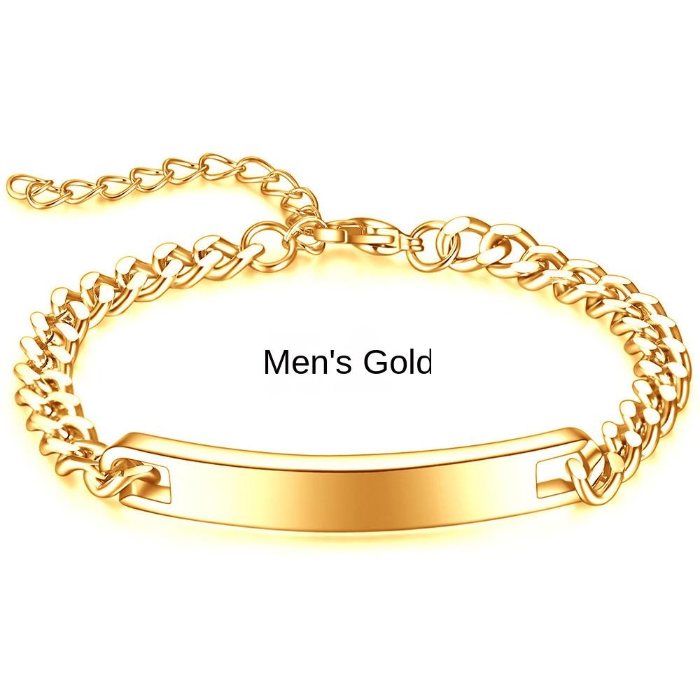 Легкие пластинчатые браслеты из титановой стали для мужчин и женщин/пар