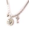 [J7779] - Silver White 'Love' Designer Necklace
