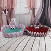 Cotton Rope Storage Basket Cute Monster Pattern Desktop Organizer for Living Room Bedroom Snack Toys Multi-Purpose Storage Bin