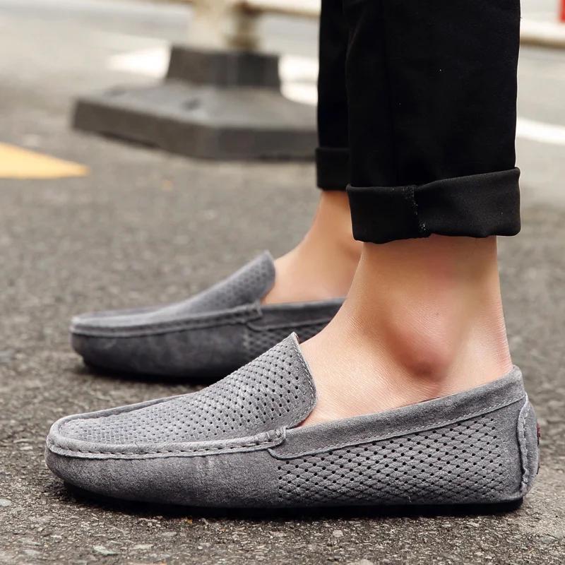 Fashion Classic Loafers Slip On Driving Men Shoes Casual Moccasins Luxury Leather Suede Man Shoes Flats Male Adulto Footwear