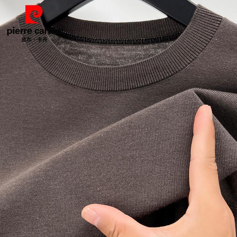 Мужской свитер с круглым вырезом из смесовой шерсти и шелка Pierre Cardin