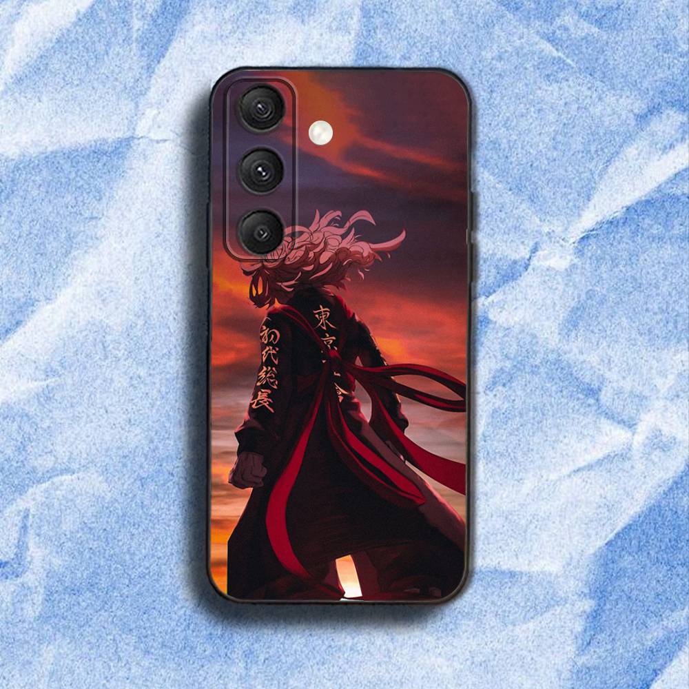 Tokyo R-Revengers Anime Phone Case For Samsung S 25,24,23,22,30,21,10,9,Ultra,Plus,Lite,FE,4,5G Black Soft Case
