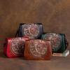 Vintage Embossed Genuine Leather Women Bag Reative Constellation Totem Cowhide Shoulder & Crossbody Bags