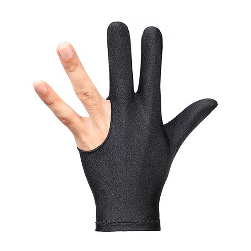 Перчатки с тремя пальцами, перчатки для бассейна, левая рука, средний размер, принадлежности для бильярда, гладкие бильярдные перчатки Guanti, снукер, бильярдные перчатки