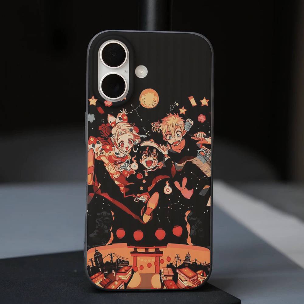 Чехол для телефона Hanako-kun из аниме 'Туалетный мальчик Ханако-кун' для iPhone 17 16 15 14 13 12 11 Pro Plus Pro Max Мягкий чехол в полоску