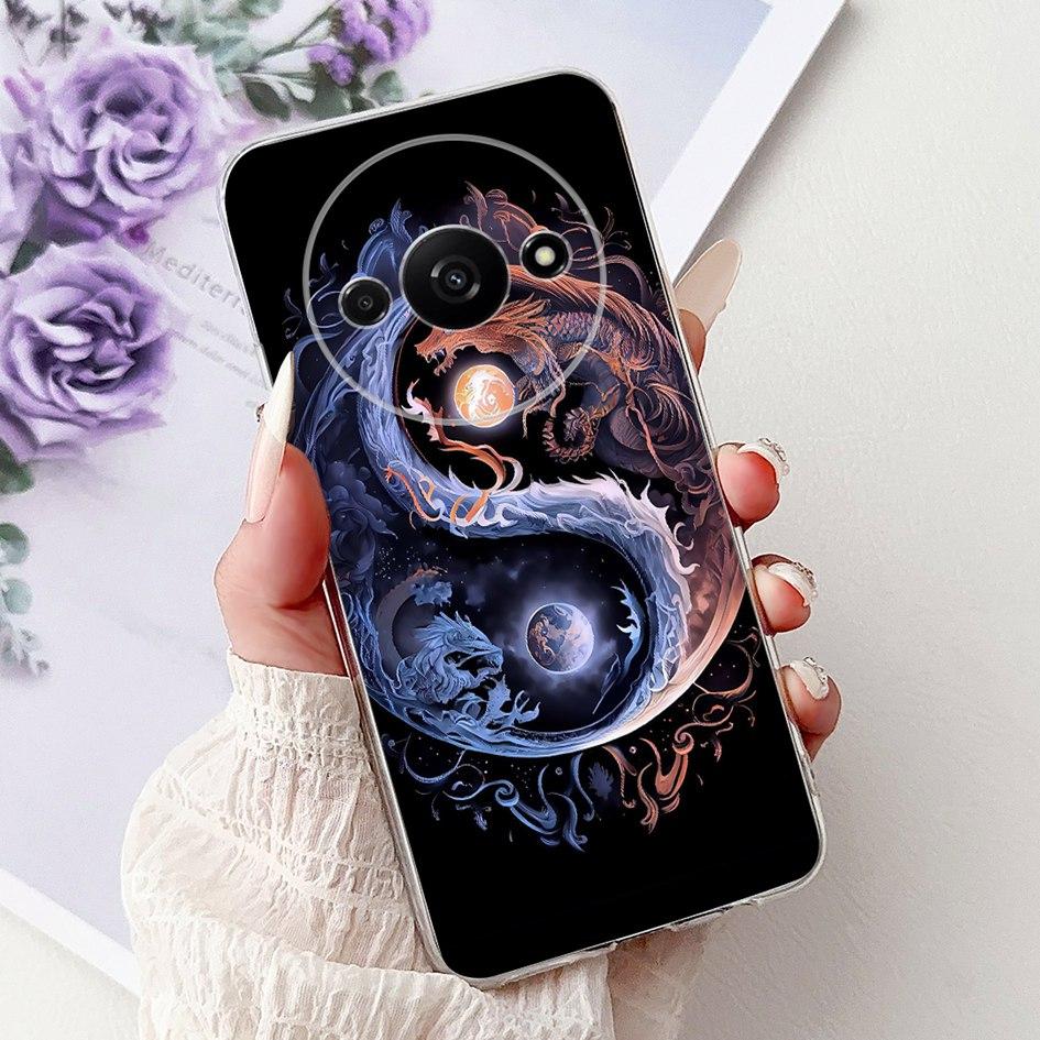 Case For Xiaomi Redmi A3 A3x Phone Cover New Stylish Flower Girls Pattern Soft Silicone Back Funda For Xiaomi Poco C61 C 61 Capa