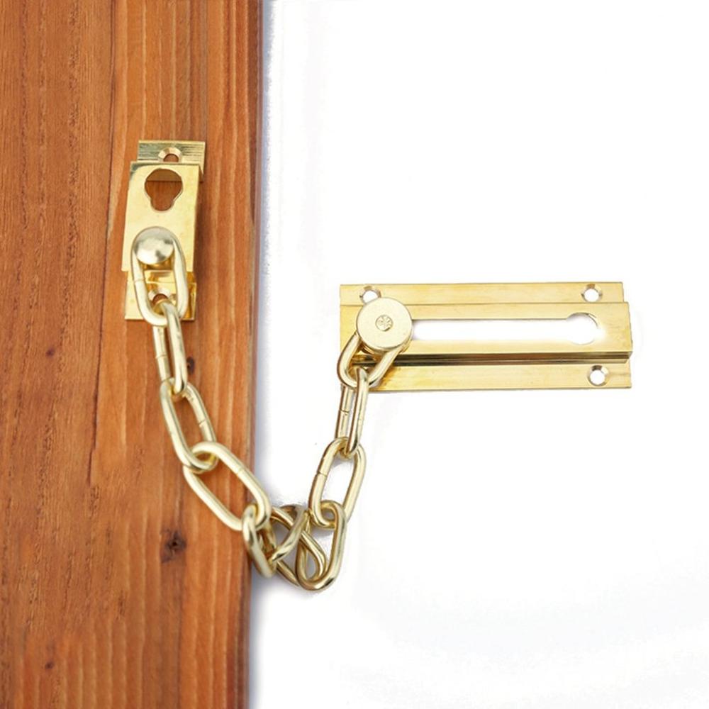 Chain Bolt Security Lock with Screws Door Hardware Door Chain Door Safety Guard Sliding Door Lock