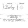 Winter Christmas Baby Party Theme Decoration Snowflake Flag Cake Card Set Customization