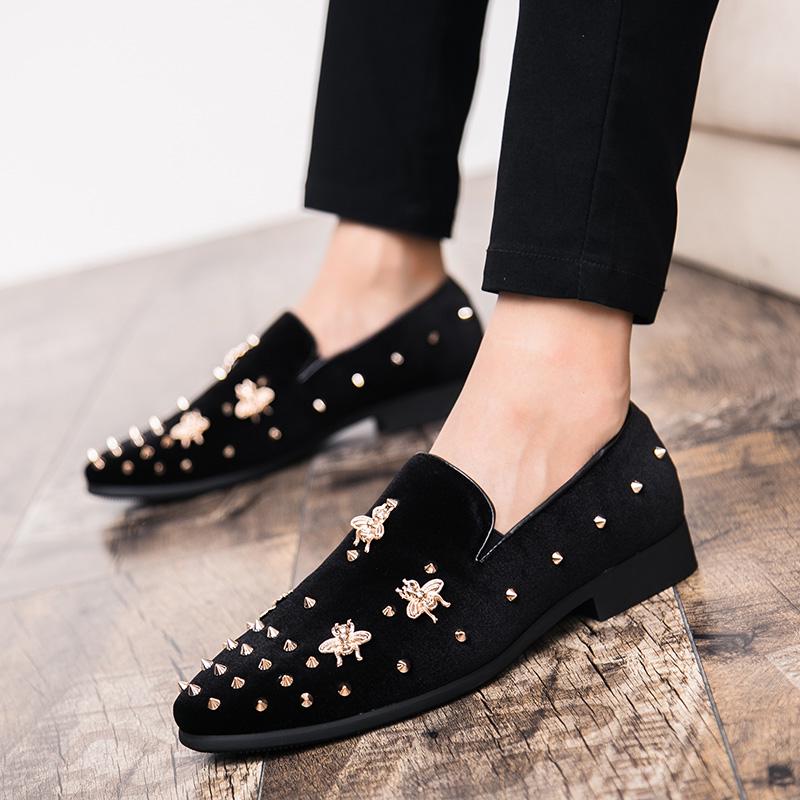 Мужские туфли на шпильках Slip On, черные, мужские, роскошные, удобные, мокасины, 7#23/10D50, балетки Paty, Zapatos Hombre