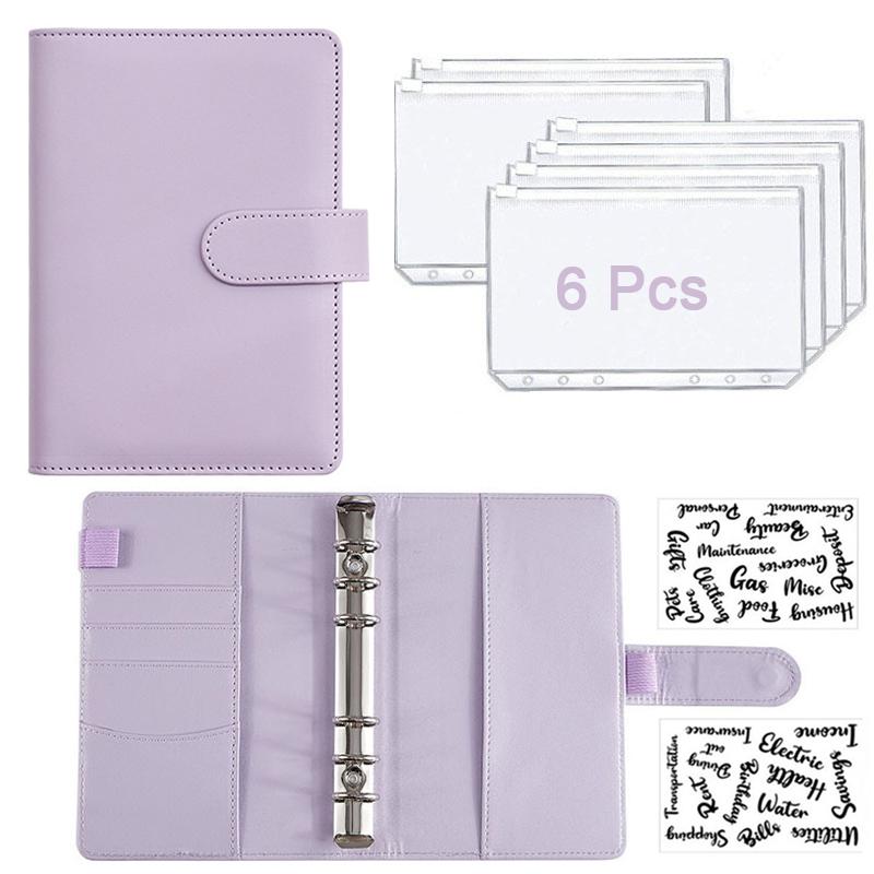 Budget Planner 2023 Cash Envelope Savings Money 6 Holes Binder for Financial Management A6 Loose-leaf Notebook Binder Housing