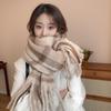 Women's Winter 2022 Korean Style Versatile Warm Scarf - High-End, Student-Friendly, Thick, Fashionable Neck Shawl for Cold Protection