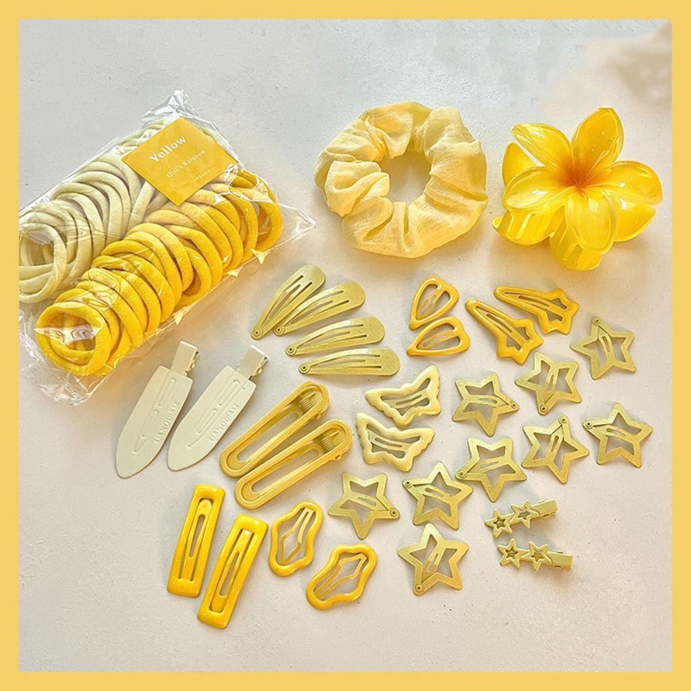 80Pcs Sweet Hair Accessories Set Macaron Elastic Hair Bands Scrunchies Hair Ties for Women Girls