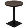 VidaXL Bistro Table MDF and Steel Round 60 X 75 Cm Dark Ash