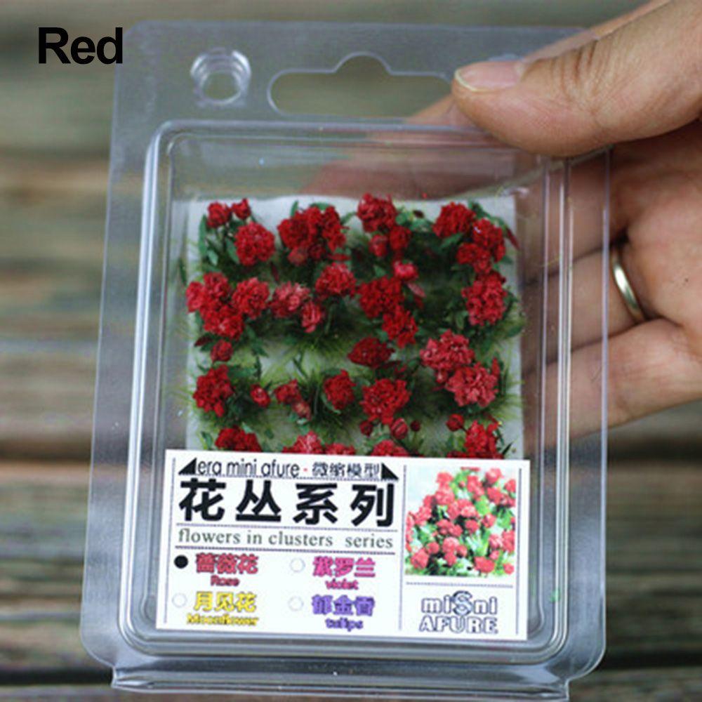 Пейзаж Сказочный сад Сцена Модель Миниатюрный цветочный кластер Статичные пучки травы Песок Таблица макет