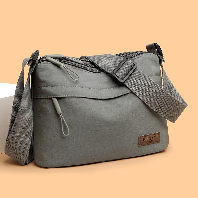 Легкая женская нейлоновая водонепроницаемая сумка кроссбоди - Повседневная, многослойная, портативная, модная маленькая квадратная сумка