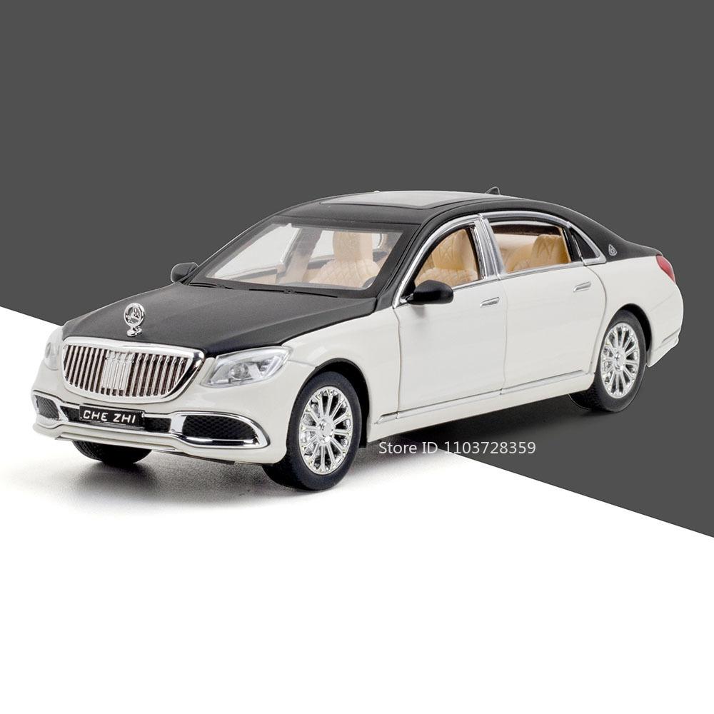 1:Масштаб 1:24 S600 62S Модель автомобиля Миниатюрные игрушки Металл Литье под давлением Двери открываются Оттянуть Назад Звук Свет Игрушка на День Рождения Подарки для Детей