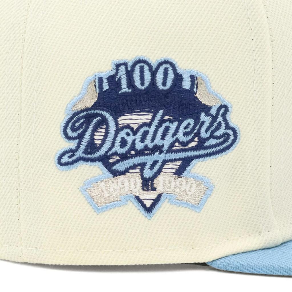 NEW ERA 59FIFTY Cap Los Angeles Dodgers 14666283 NER35C0322 Chrome Sky Blue White Onspotz Exclusive Side Patch MLB 2-Tone