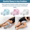 Memory Foam Knee Pillow Large Leg Pillow with Adjustable Strap Aligns Spine Sciatica Relief Back Knees Joints Support