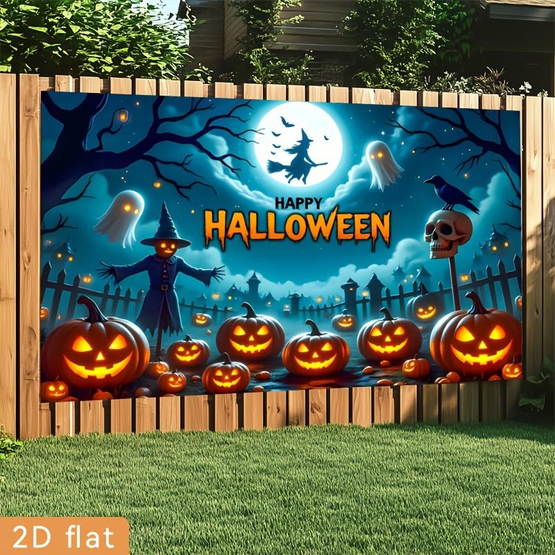 Two-dimensional plane [Party Banner] Two-dimensional plane banner 1 piece with the message "Happy Halloween".PMJ