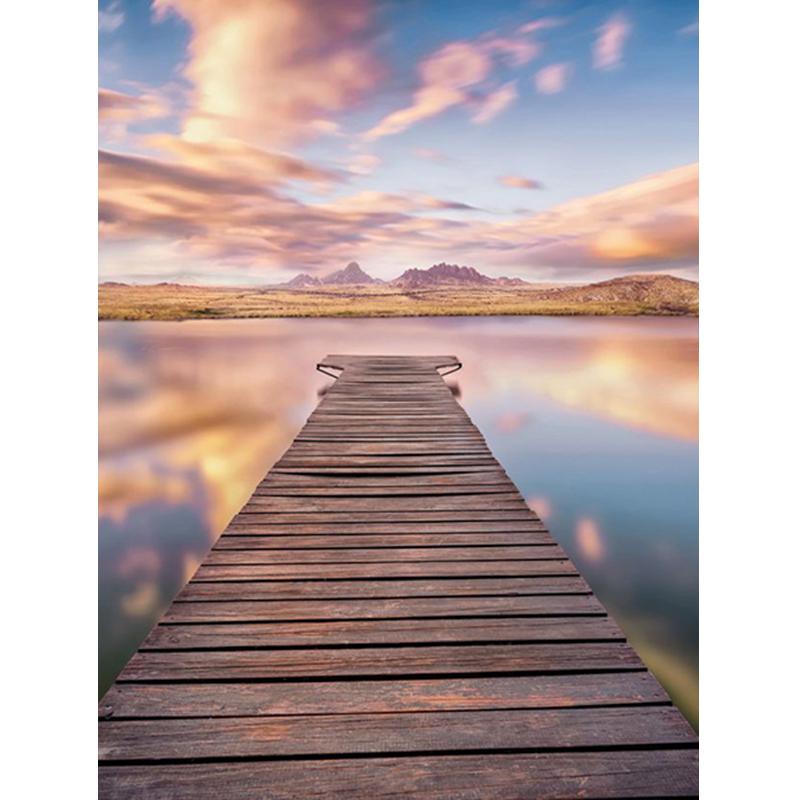 Алмазная картина 5D DIY Приморский Полный дрель Квадратная Алмазная вышивка Закат Картина горный хрусталь Пейзаж Настенный декор