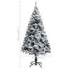 Artificial Snow Frosted Christmas Tree Green 150 cm PVC