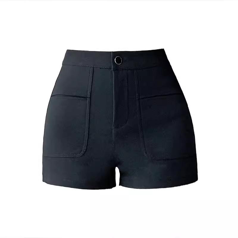 Женские черные шорты с высокой талией, новинка осени/зимы 2023 г. — сексуальные широкие брюки-ботфорты