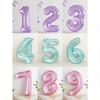 32inch Crystal Jelly Color Number Balloon for Birthday, Anniversary, Theme Party Background Decoration, Back To School Valentine Day