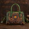 Retro Exquisite Embossed Women's Leather Bag Versatile Large Capacity Shoulder Bags